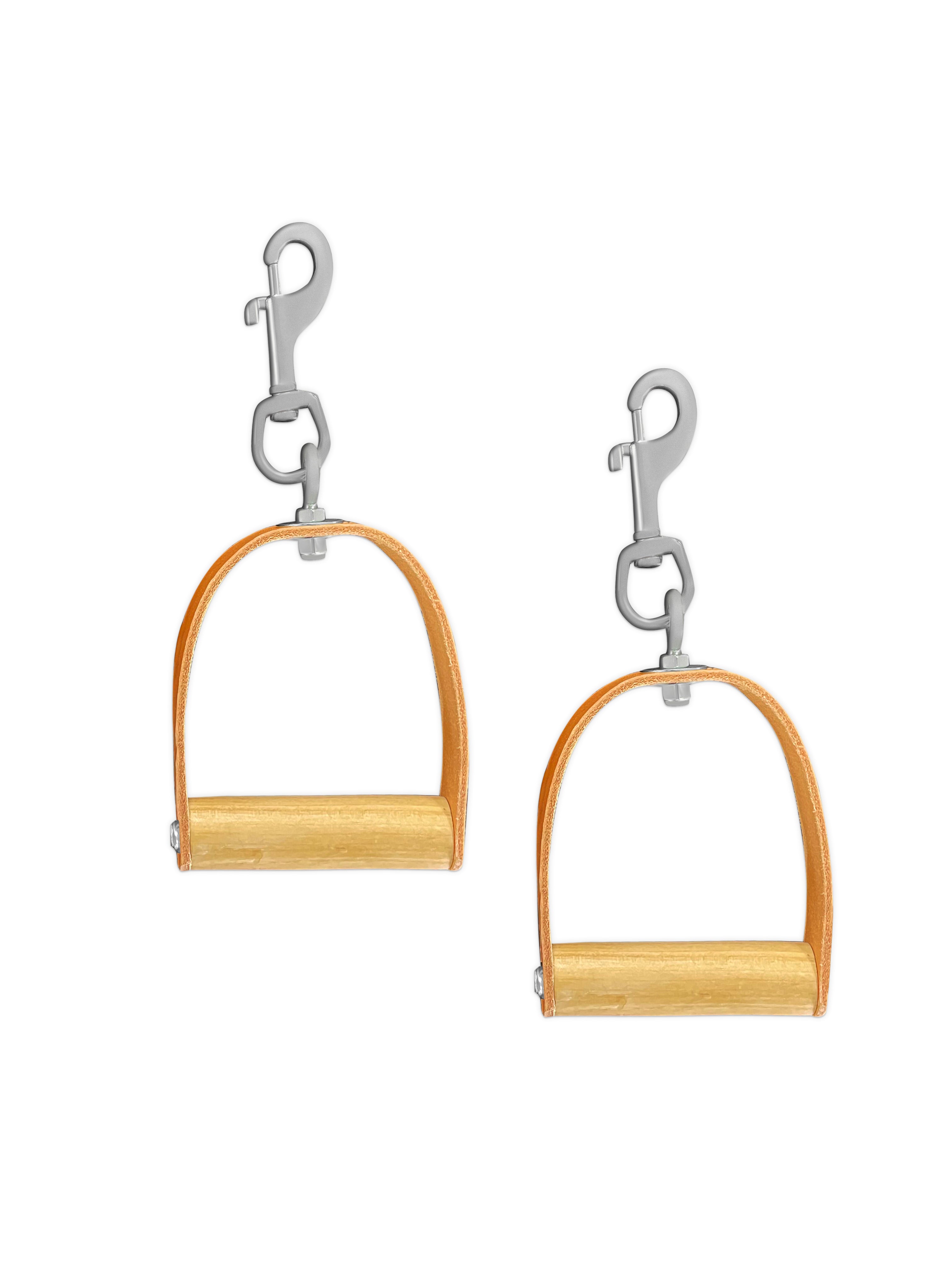 Replacement leather and wood handles for classical pilates reformer and apparatus