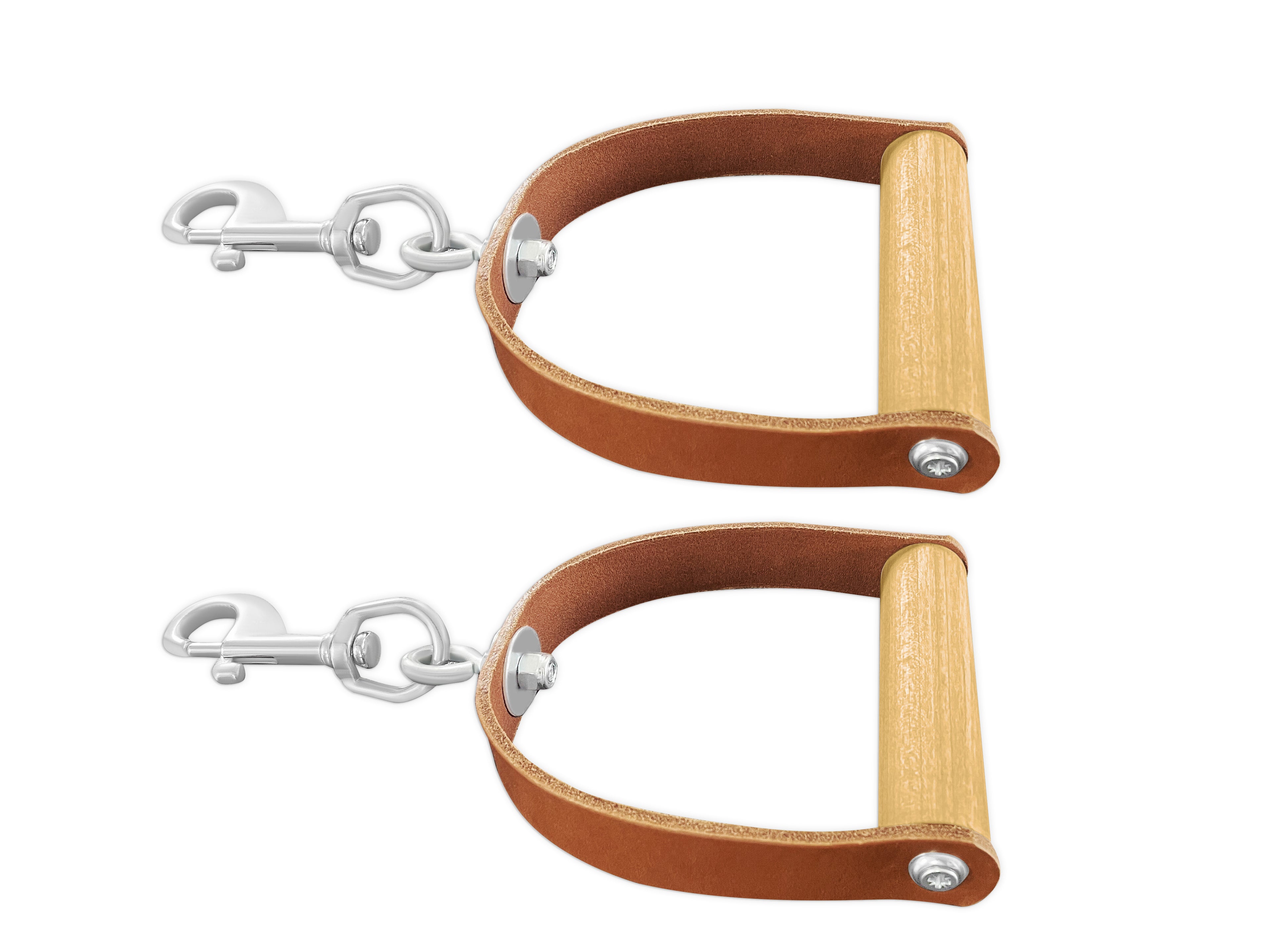 Pilates Leather Swivel Handles (Pair)